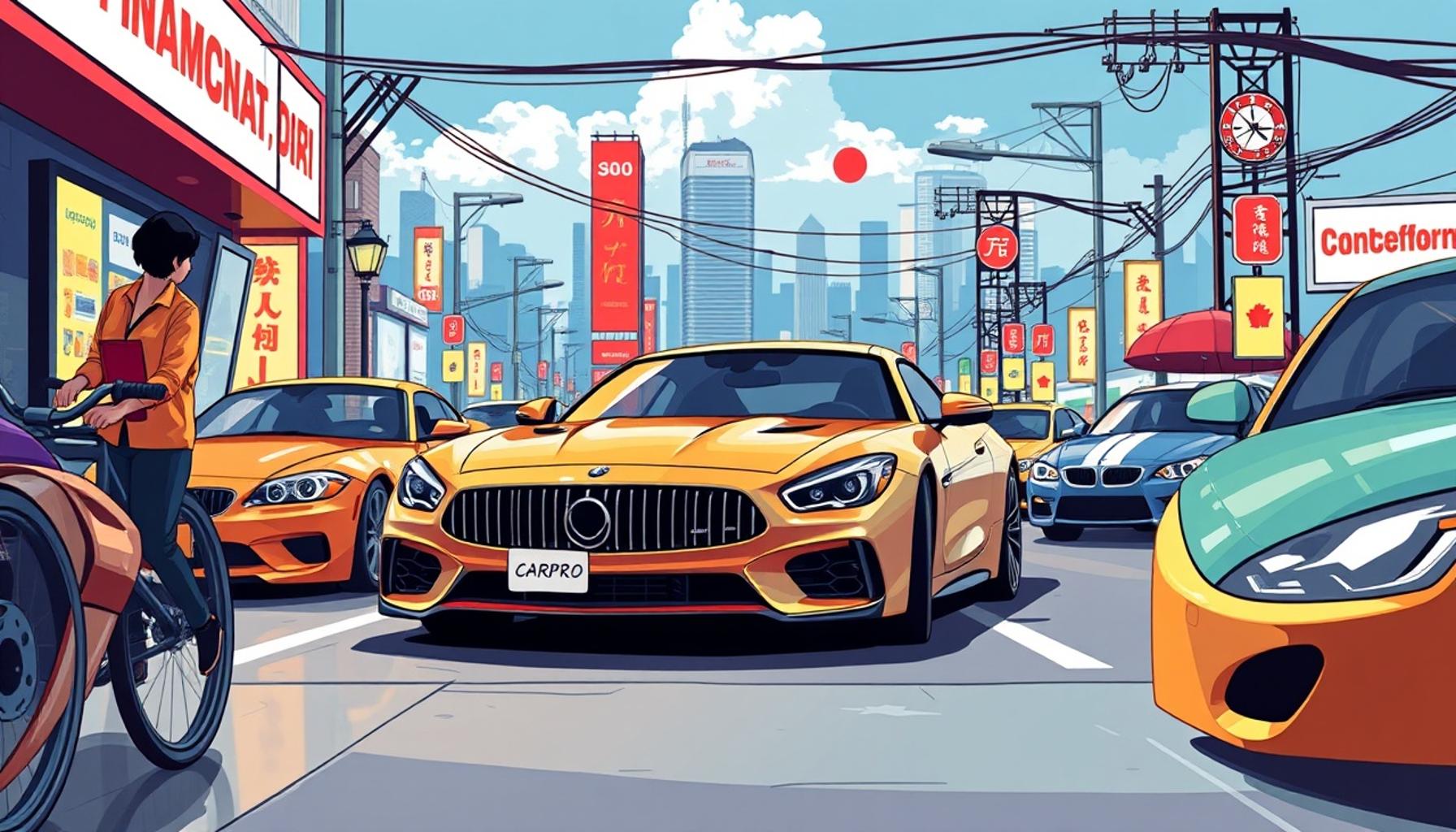 日本における車の広告におけるファッショントレンドの影響